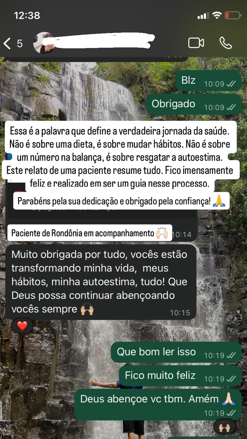 Conversa com paciente de Rondônia em acompanhamento
